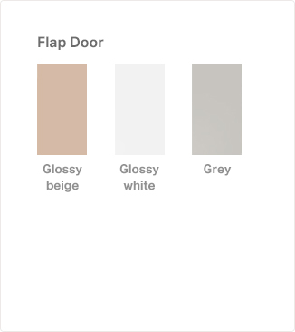 플랩도어 - Glossy beige, Glossy white, Grey